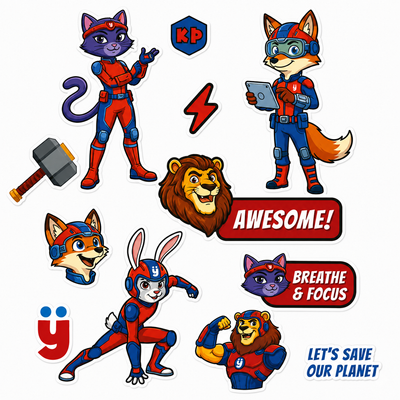 Kizzoe Surprise Sticker Sheet
