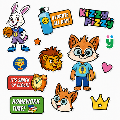 Kizzoe Surprise Sticker Sheet