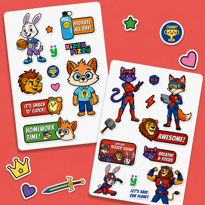 Kizzoe Surprise Sticker Sheet
